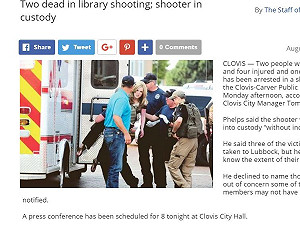 美新墨西哥州圖書館爆槍擊案 2死4傷