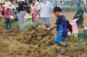你焢窯過嗎?  烤地瓜玉米民眾體驗農家樂