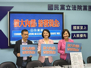 國民黨團自提特別條例預算 納入普發現金、刪除撥補台電1000億元 