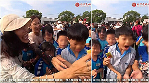 白沙屯媽祖進校園!孩子領結緣品「大人閃現搶走」 他當場傻眼了