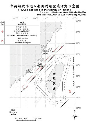 16共軍機.艦.公務船侵擾台海 4架次逾越中線挑釁