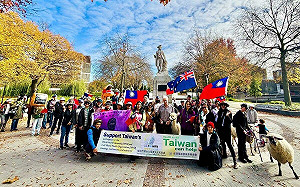 綿羊、駱馬也來了！紐西蘭僑界健走呼籲WHO接納台灣參與   