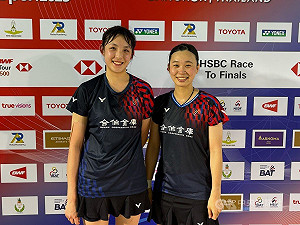 泰羽球公開賽晉4強 許雅晴宋祐媗學姊妹組合迸火花