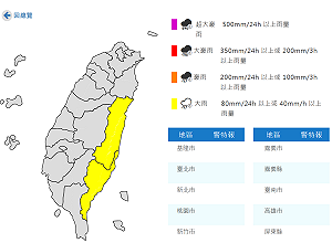 東部防強降雨　中南部高溫飆36度　未來一週山區午後雷陣雨頻繁