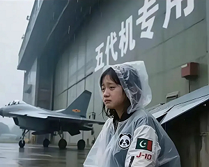 賣殲-10C的小女孩昂首挺胸了! 感謝中國 巴基斯坦人海排出「這形狀」......