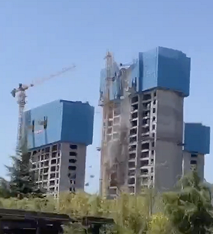 (影) 中國工安奪人命! 甘肅高樓坍塌釀3死 重慶爆樓疑似有人仍在建物內