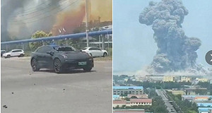 (影) 山東一化工車間爆炸! 蕈狀雲直竄天際  一公里外飯店窗戶被震碎