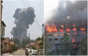 中國山東化工廠爆炸駭人影片曝光! 官方通報已知24人傷亡、6失聯