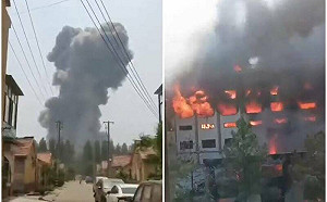 中國山東化工廠爆炸駭人影片曝光! 官方通報已知24人傷亡、6失聯