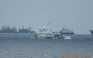 深入虎穴?!菲民團辦巴加薩島海上音樂會 3艘中國海警船及22艘海上民兵船「圍觀」