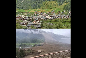 阿爾卑斯山冰川崩塌引發土石流!瑞士村莊被沖毀、1失蹤