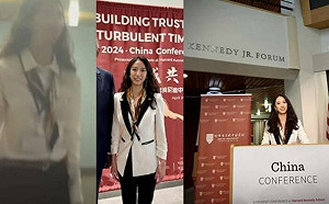 哈佛中國女蔣雨融被起底!去年強押台裔抗議學生離場 她諷:假惺惺談人性