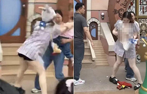 上海迪士尼打架影片瘋傳!短裙女毆完女童掀民怒火 胸部走光後又更火紅了