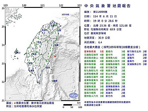 規模6.4地震全台有感！連江縣首發國家警報 3天內防規模5以上餘震