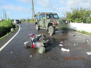 屏東車城軍車與機車對撞  女騎士送醫不治