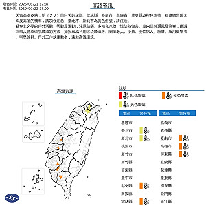 今上半天高溫炎熱 大台北.東北部午後防雷雨