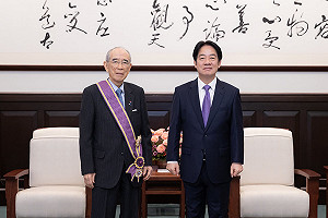 頒授大橋光夫「大綬景星勳章」 賴清德:盼洽簽台日經濟夥伴協定