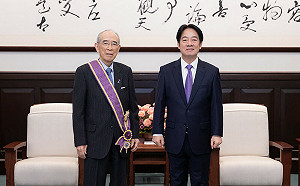 頒授大橋光夫「大綬景星勳章」 賴清德：盼洽簽台日經濟夥伴協定