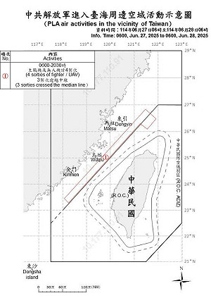 中共10機艦台海周邊活動 國軍嚴密監控