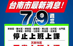 颱風重創南台灣！台南部分地區供電未恢復正常 12行政區7/9停班課