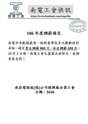 「男生調800、女生650」 南電調薪遭批性別歧視