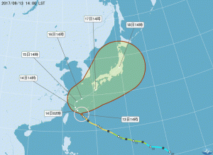 中颱泰利拂過 北、東部晚間雨勢漸增