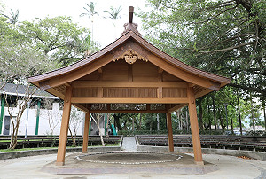 相撲亭古色重現 民眾大溪享美景