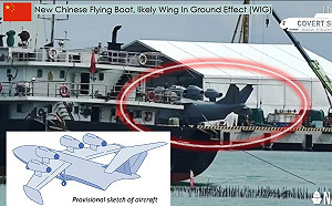中國打造「渤海怪獸」？！四引擎噴射動力翼地效應飛行器背影曝光
