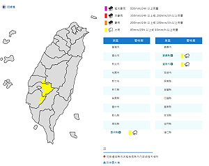 快訊》注意強降雨！氣象署：3縣市大雨特報