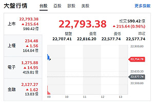 台股開盤》美股再創高 法人換股 大盤多頭衝漲 強股名單一次看