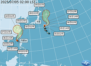 輕颱丹娜絲逼近！中南部防大雨、北台高溫飆36度