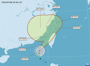 丹娜絲颱風陸上警報向北擴到新竹 高屏東慎防大豪雨