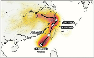 丹娜絲變大又增強 台灣颱風論壇:穿越黑水溝西部風雨更猛烈