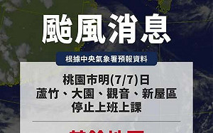 桃園颱風假「兩樣情」！13區只放4區　隔條街命運不同引網熱議