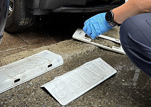 雙和罷團宣傳車車牌遭拗損  警獲報迅速偵破