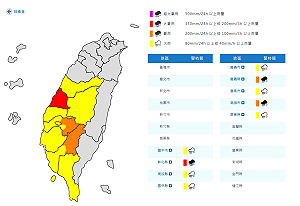 快訊》中南部防強降雨！氣象署：9縣市豪大雨特報 