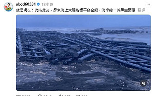 稱海上太陽能板平台全毀遭能源署打臉  罷團批羅廷瑋造謠 