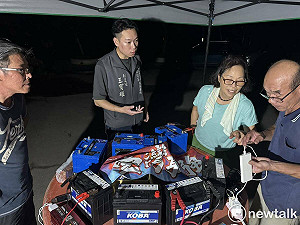 林俊憲勘災不停歇 七股設災區服務站提供物資與充電支援