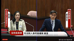 鍾佳濱批審查變思想審判 鄭純惠:憲法解釋應回歸客觀