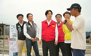 賴清德南下勘災 台南逾2.8萬戶仍未復電