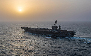 美「卡爾文森」16日進入南海 日本「朝日號」同行