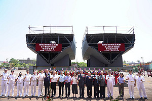 台船造百噸級巡緝艇安放龍骨　提升海上執法機動性
