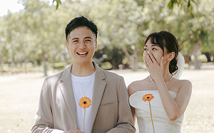 曾子余與圈外女友登記結婚！曬婚紗照甜笑：幸福原來這麼簡單