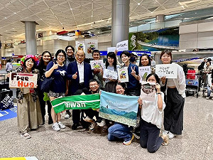 僑民搭機返台投罷免票　網友接機力挺「勇敢的台灣囡仔」接到「她」！ 