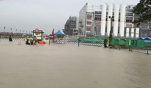大豪雨轟炸嘉義！台積電AP7廠泥水慘淹汪洋一片