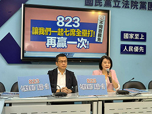國民黨團宣示全力反罷 823力保七席不容有失