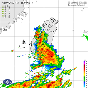 水氣多雨彈猛灌10縣市! 高雄下到一片紫爆山區須嚴防「超大豪雨」
