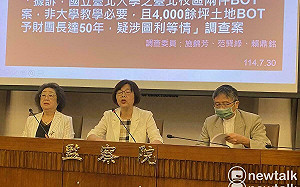 監委：台北大學中山區兩BOT樓地板逾2萬坪、年收益僅8千萬元