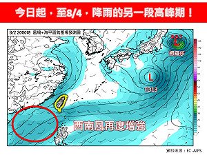 白鹿颱風來攪局!不登陸卻讓西南風增強 專家:中南部豪雨加劇