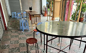 耍陰的? 罷馬文君民團據點疑遭潑酸性液體 埔里警方要介入調查